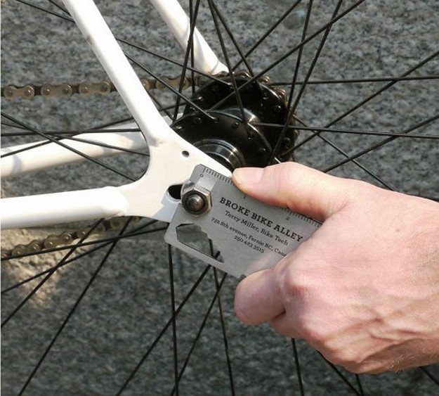 Les targetes de visita més inusuals del món: empresa de targetes de visita per a la reparació i venda de bicicletes