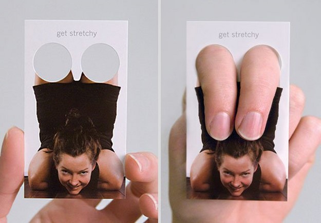 Най-необичайните визитки в света: визитна картичка за йога център