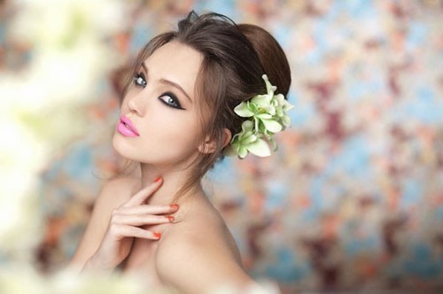 Häät kampaus morsiamen ja meikki 2012