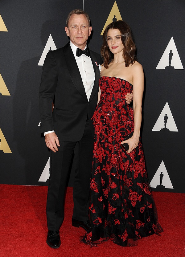 Casais famosos estrangeiros de estrelas de cinema e show business 2017: Rachel Weisz e Daniel Craig