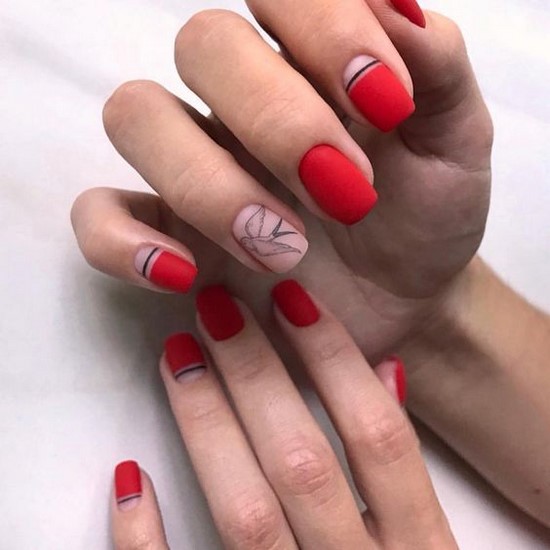 Fashionable Red Manicure 19 Red Nails Red Nail Design Photos Trends